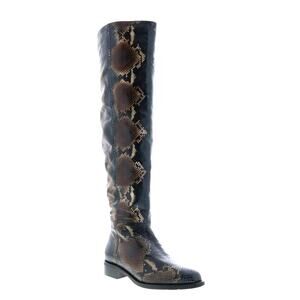 Aquatalia Nahla Snake Print Leather Over the Knee Riding Boots 34L3775-NBN 7.5